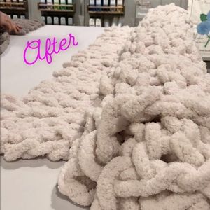 Handmade knit blankets